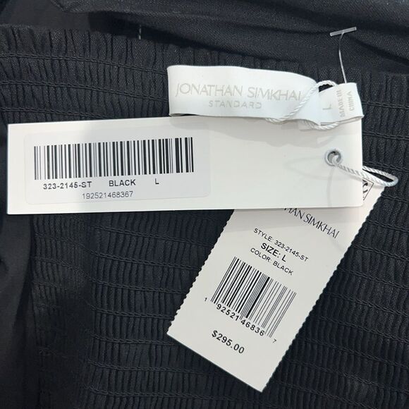 NWT JONATHAN SIMKHAI STANDARD Brene Bustier Top in Black Large Revolve - Picture 12 of 14